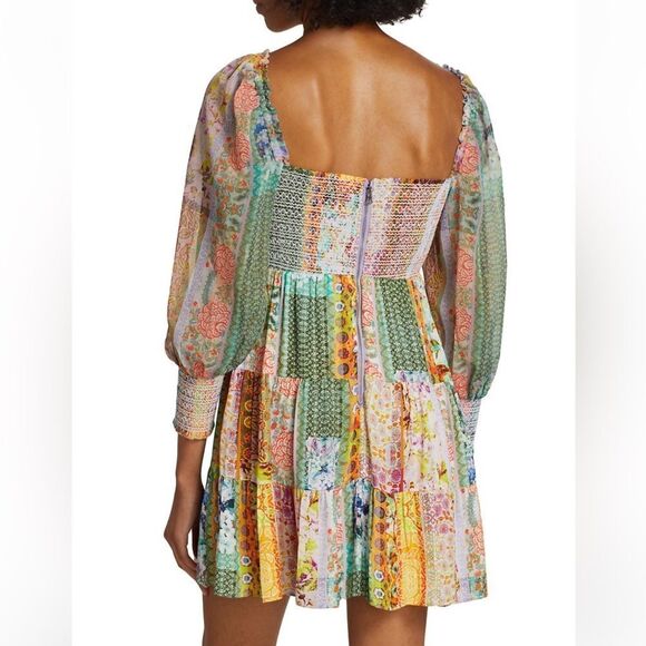 Alice + Olivia Rowen Smocked Dress NEW - Picture 7 of 9